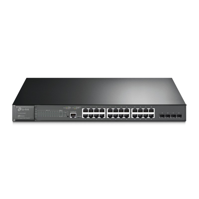 TP-Link JetStream TL-SG3428MP switch di rete Gestito L2+ Gigabit Ethernet (10/100/1000) Supporto Power over (PoE) 1U Nero