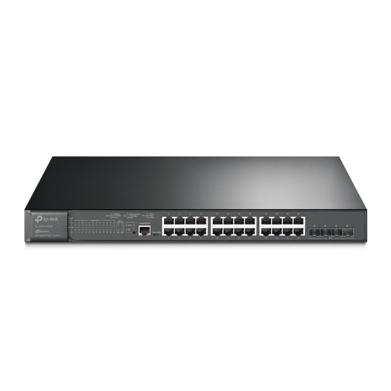 TP-Link JetStream TL-SG3428XMP switch di rete Gestito L2+ Gigabit Ethernet (10/100/1000) Supporto Power over (PoE) 1U Nero