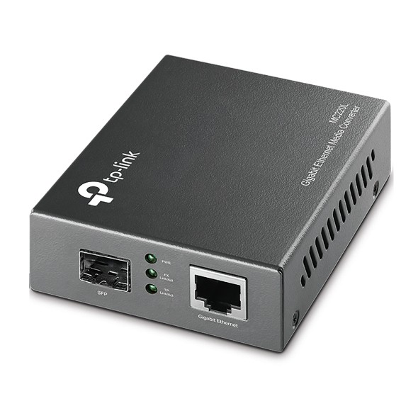 TP-Link MC220L convertitore multimediale di rete 1000 Mbit/s Modalità multipla singola Nero