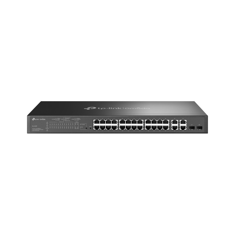 TP-Link Omada SL2428P switch di rete Gestito L2 Fast Ethernet (10/100) Supporto Power over (PoE) 1U Nero