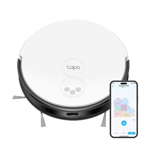 TP-Link Tapo RV20 Mop aspirapolvere robot 0 4 L Senza sacchetto Nero Bianco