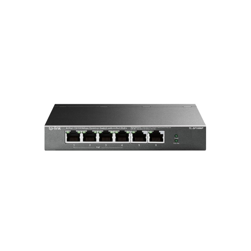 TP-Link TL-SF1006P switch di rete Non gestito Fast Ethernet (10/100) Supporto Power over (PoE) Nero