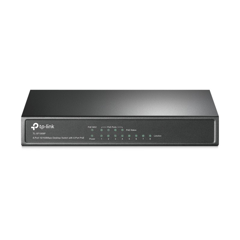 TP-Link TL-SF1008P Switch Di Rete Non Gestito Fast Ethernet (10/100) Supporto Power Over (PoE) Oliva