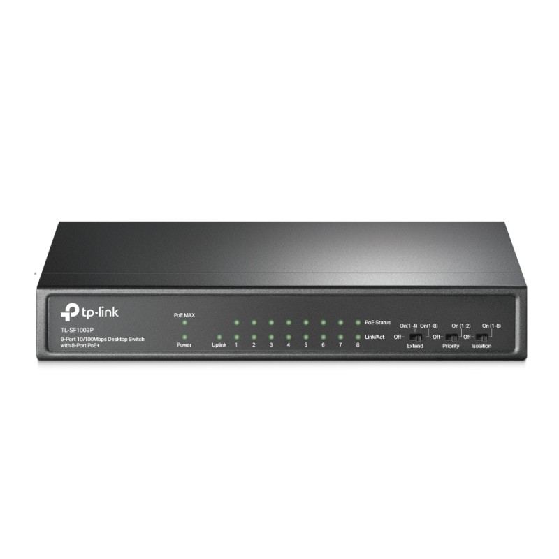 TP-Link TL-SF1009P switch di rete Non gestito Fast Ethernet (10/100) Supporto Power over (PoE) Nero