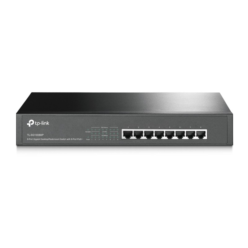 TP-Link TL-SG1008MP Switch Di Rete Non Gestito Gigabit Ethernet (10/100/1000) Supporto Power Over (PoE) Nero