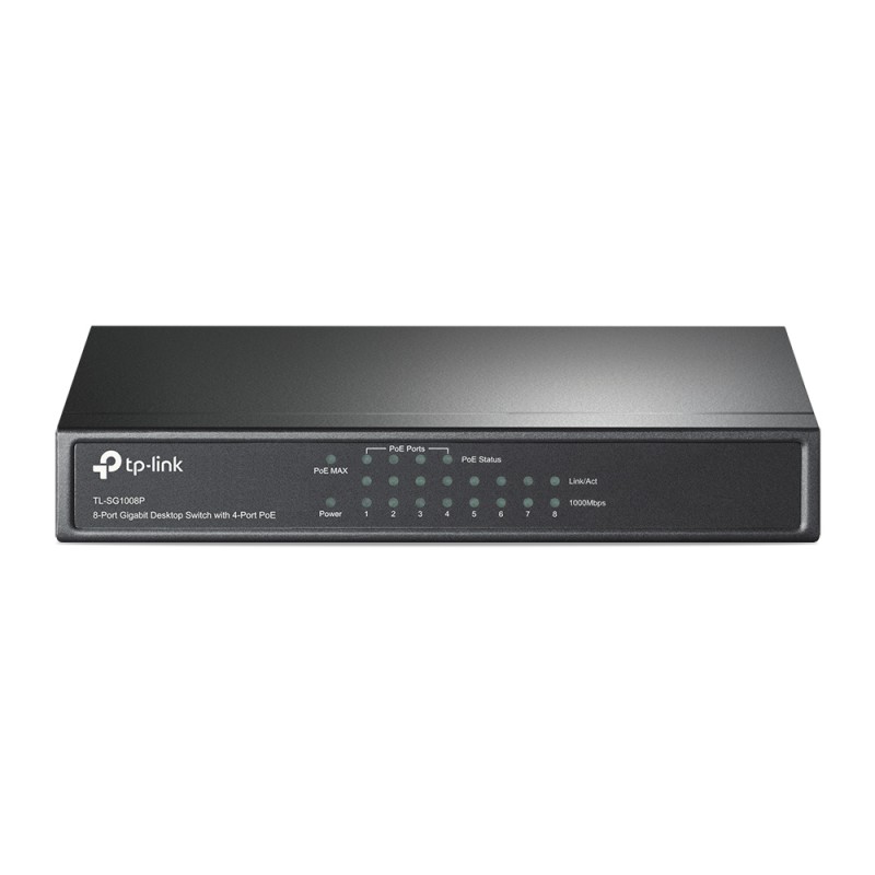 TP-Link TL-SG1008P Switch Di Rete Non Gestito Gigabit Ethernet (10/100/1000) Supporto Power Over (PoE) Nocciola