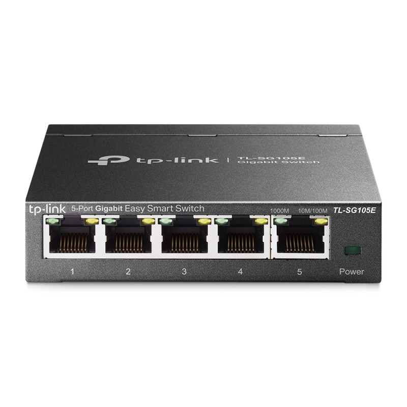 TP-Link TL-SG105E switch di rete Gestito L2 Gigabit Ethernet (10/100/1000) Nero