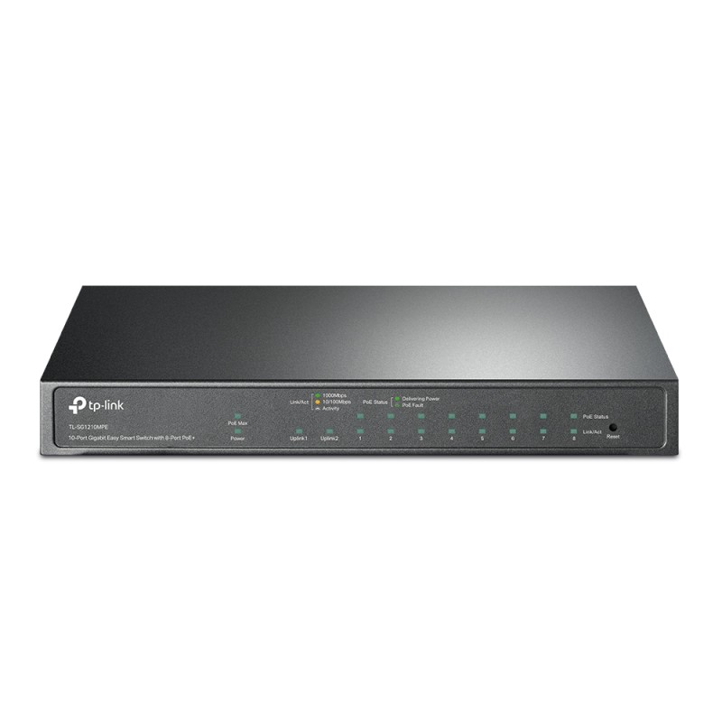 TP-Link TL-SG1210MPE switch di rete Gestito L2 Gigabit Ethernet (10/100/1000) Supporto Power over (PoE) Nero