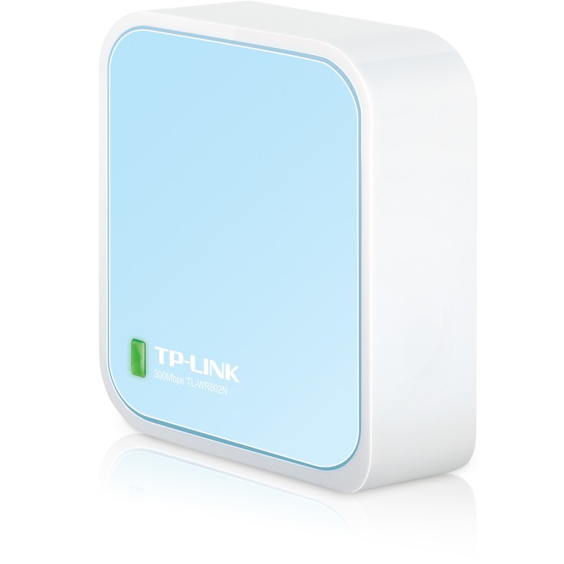 TP-Link TL-WR802N router wireless Fast Ethernet Banda singola (2.4 GHz) Blu Bianco