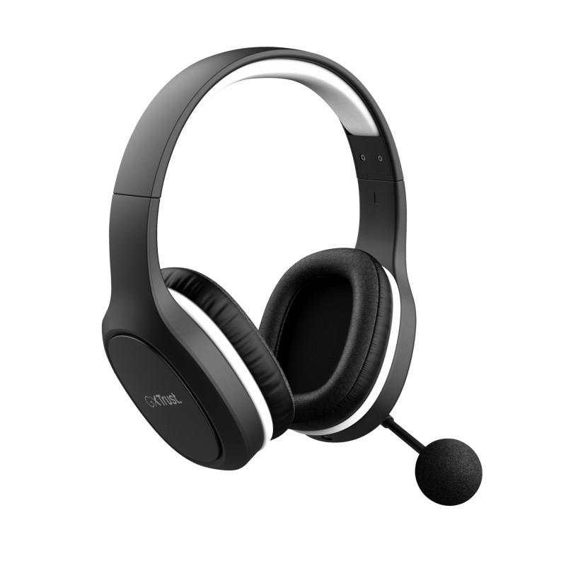 Trust GXT 391 Thian Auricolare Con cavo e senza A Padiglione Giocare USB tipo-C Nero Bianco