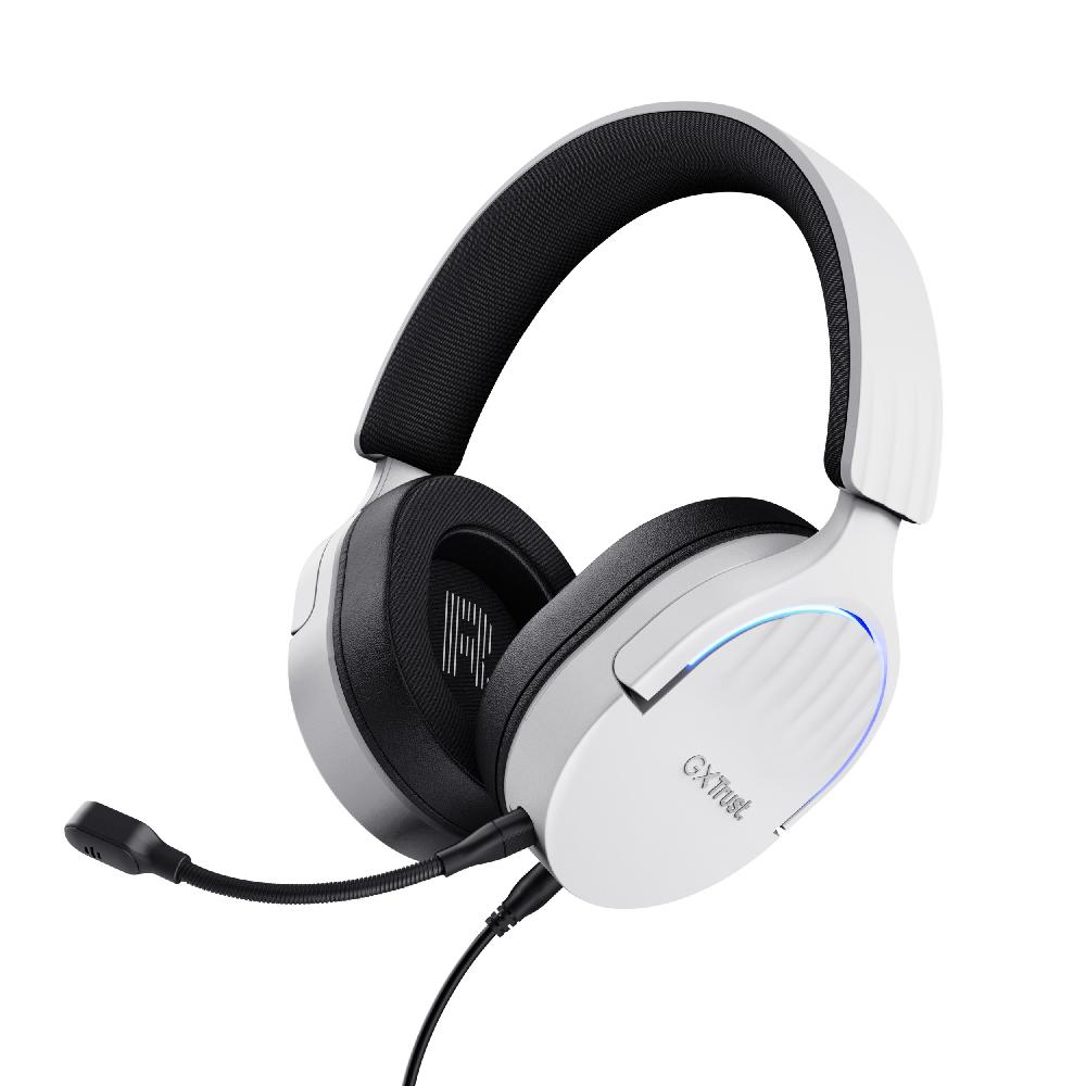 Trust GXT 490 FAYZO Auricolare Cablato A Padiglione Motocicletta USB tipo A Nero Bianco