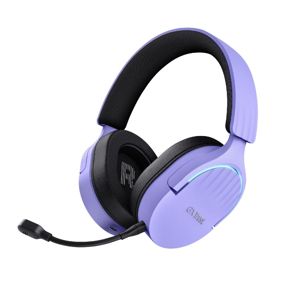 Trust GXT 491P FAYZO Auricolare Con cavo e senza cavo A Padiglione Giocare USB tipo A Bluetooth Nero Viola