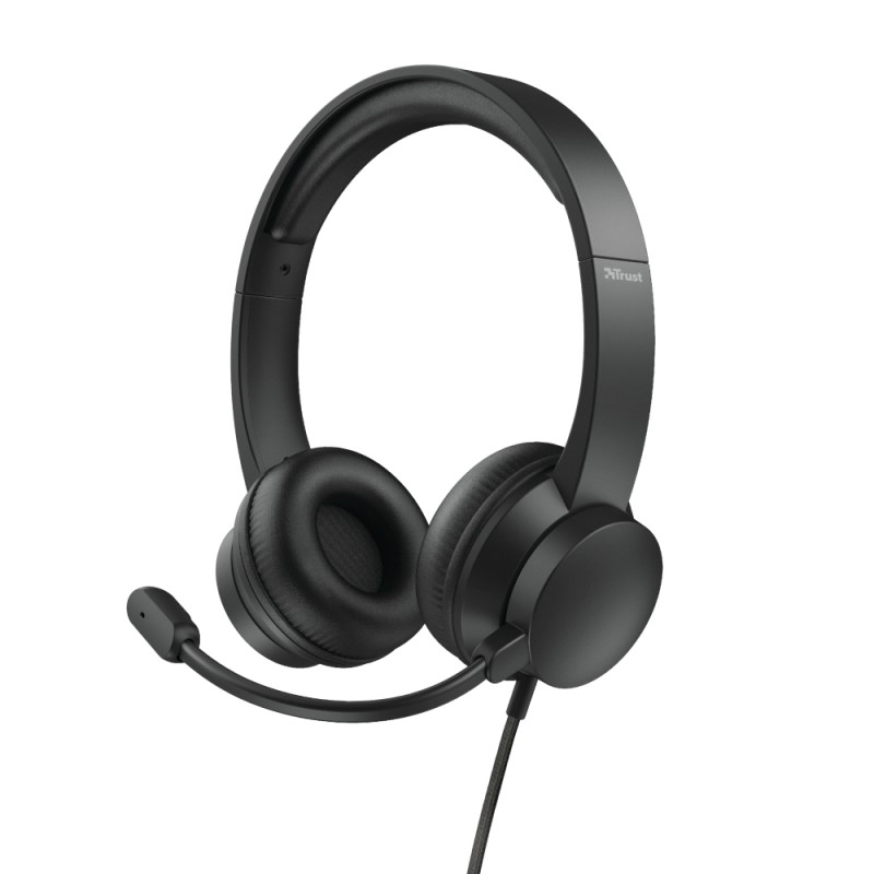 Trust Rydo Auricolare Cablato A Padiglione Musica e Chiamate USB tipo Nero