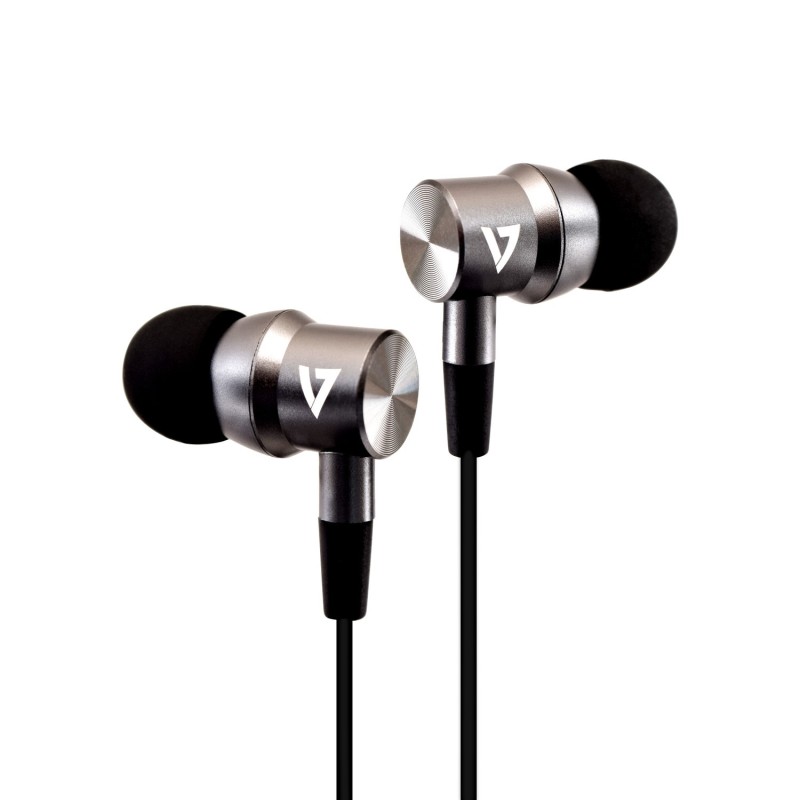 V7 Auricolari stereo con isolamento acustico di 3.5 mm microfono in linea iPad iPhone mp3 iPod tablet smartphone laptop