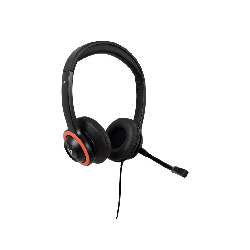 V7 Cuffie k-12 per l'istruzione Safesound con microfono limitazione del volume antimicrobico cavo da 2 m 3.5 mm laptop