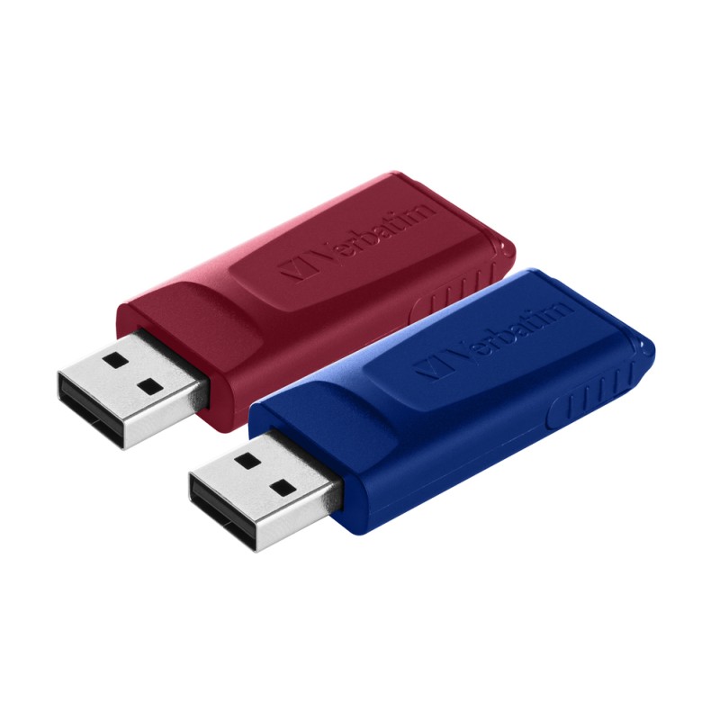 Verbatim Slider - Memoria USB 2x32 GB Blu Rosso