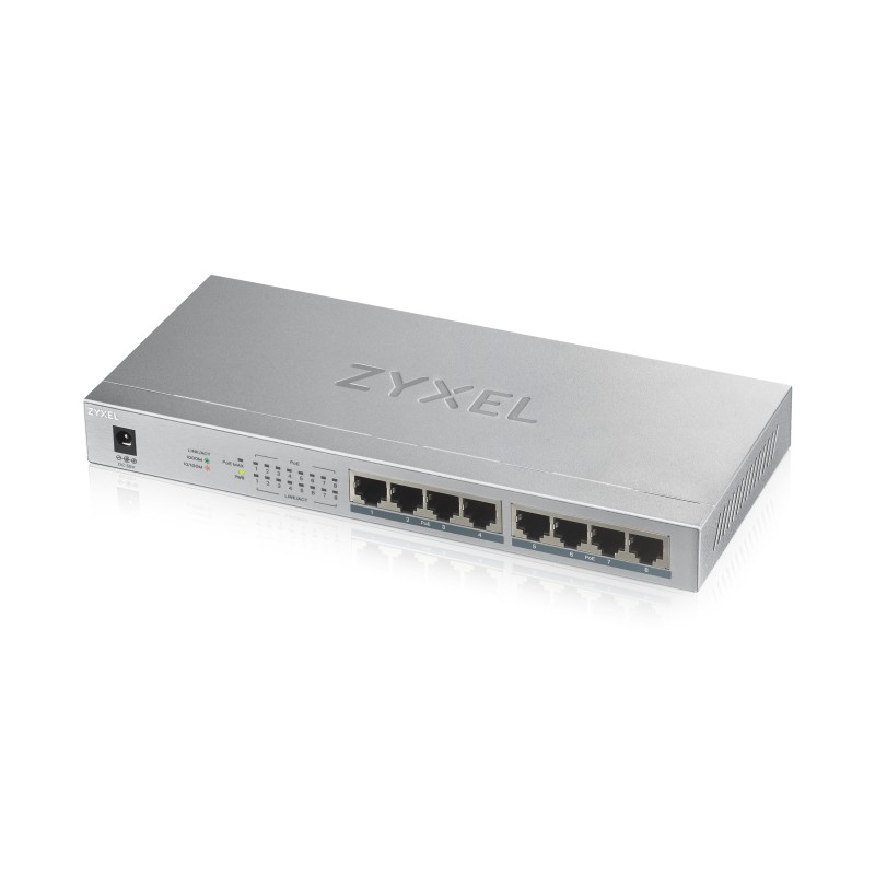 Zyxel GS1008HP Non gestito Gigabit Ethernet (10/100/1000) Supporto Power over (PoE) Grigio