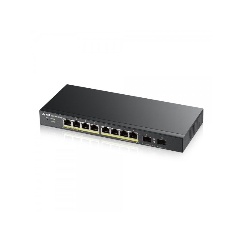Zyxel GS1900-8HP v3 PoE Gestito L2 Gigabit Ethernet (10/100/1000) Supporto Power over (PoE) Nero