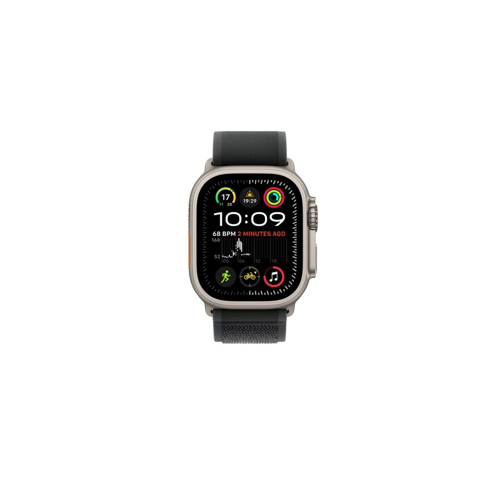 APPLE 49mm Black Trail Loop - M/L - Natural Titanium Finish