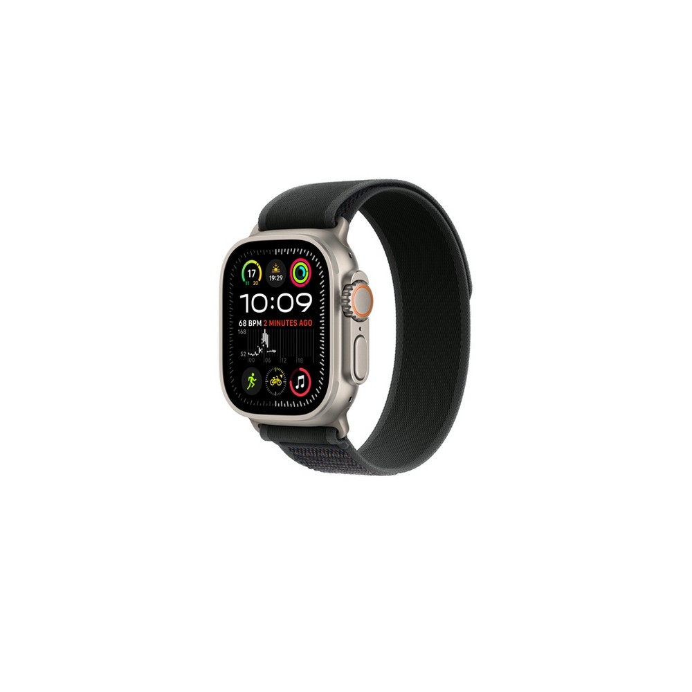 APPLE 49mm Black Trail Loop - S/M - Natural Titanium Finish