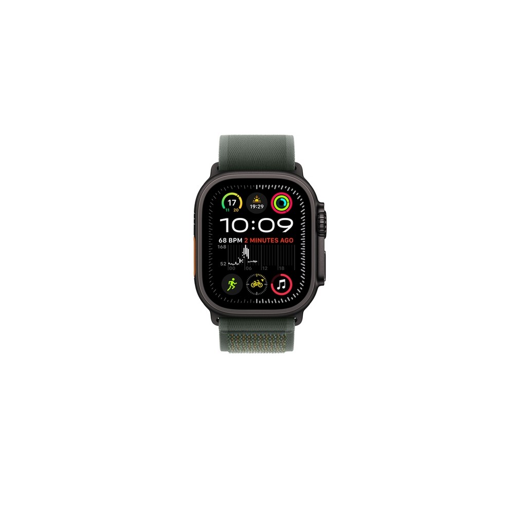 APPLE 49mm Green Trail Loop - S/M - Black Titanium Finish