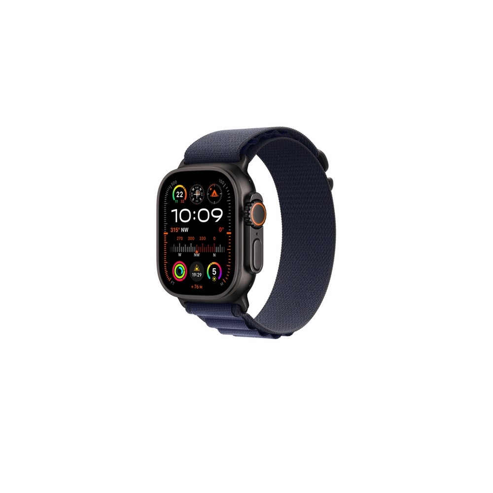 APPLE 49mm Navy Alpine Loop - Medium - Black Titanium Finish