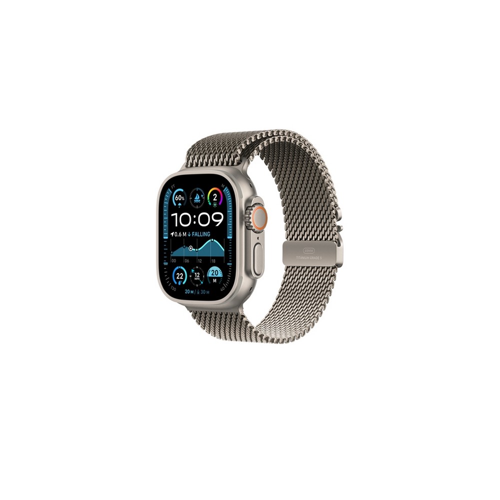 APPLE 49mm Natural Titanium Milanese Loop - Small