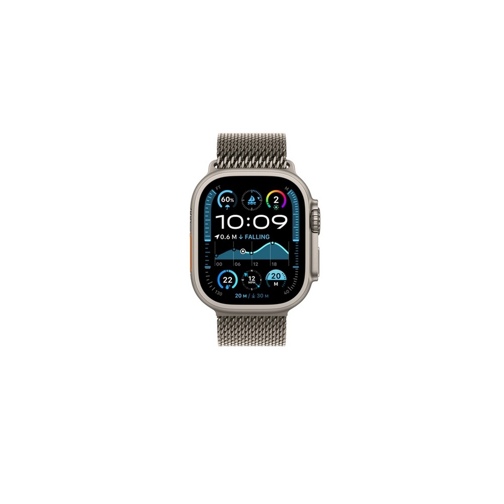 APPLE 49mm Natural Titanium Milanese Loop - Small