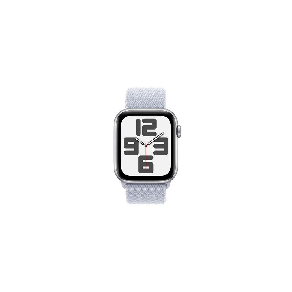 APPLE Apple Watch SE GPS + Cellular 44mm Silver Aluminium Case With Blue Cloud Sport Loop