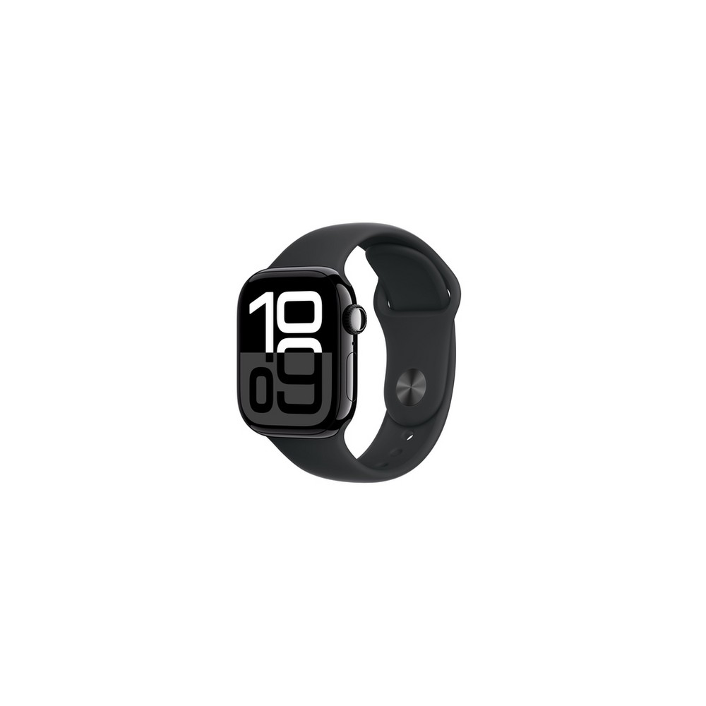 APPLE Apple Watch Series 10 GPS 42mm Jet Black Aluminium Case with Black Sport Band - S/M