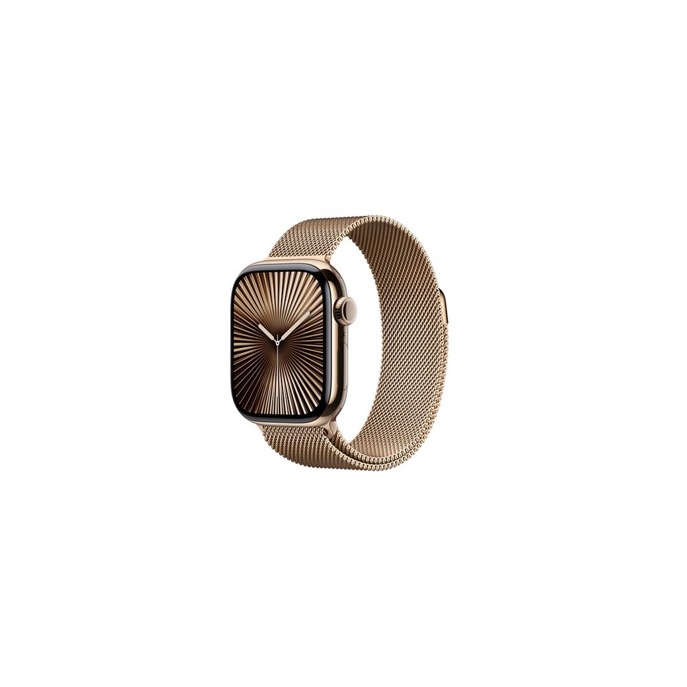 APPLE Apple Watch Series 10 GPS + Cellular 42mm Gold Titanium Case with Gold Milanese Loop
