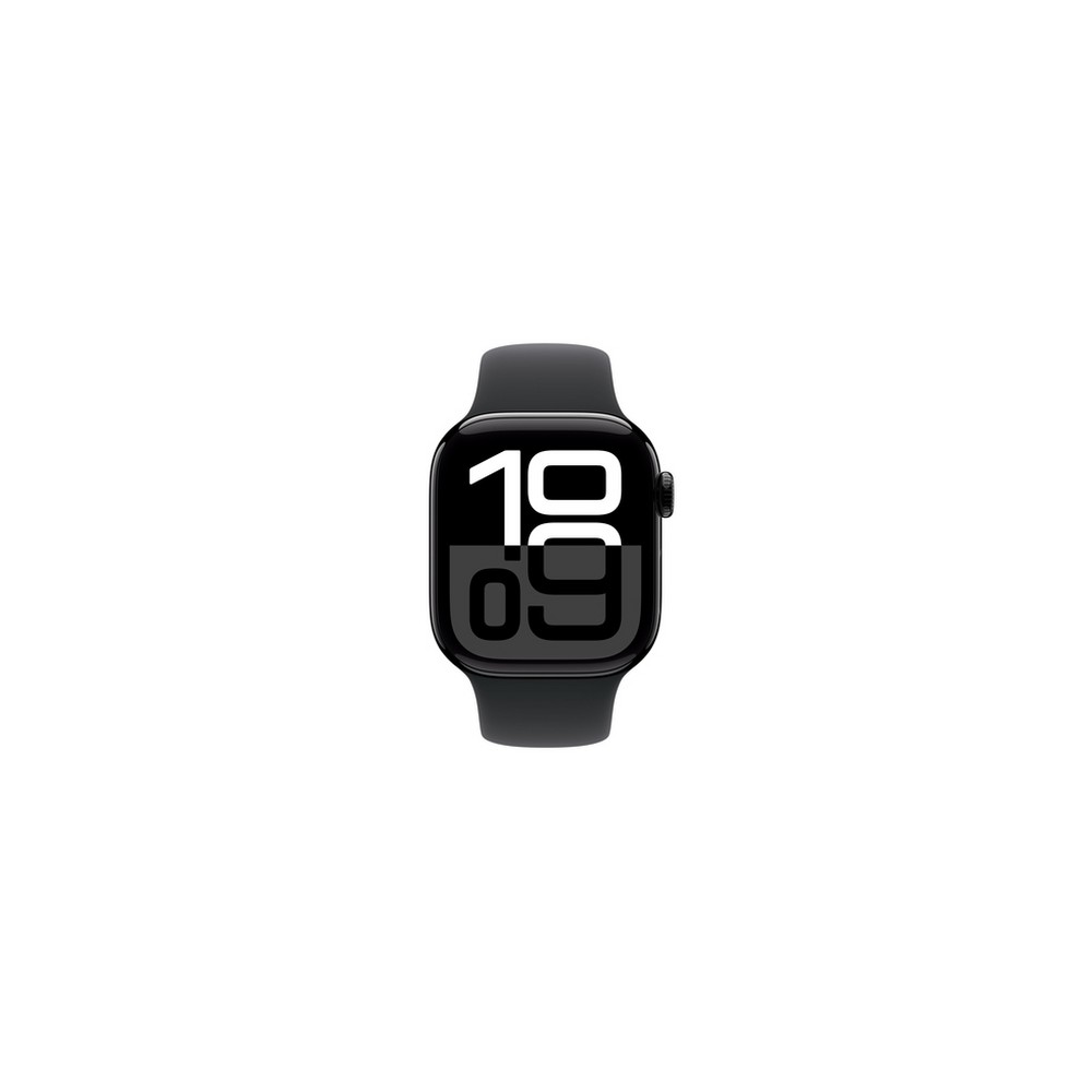 APPLE Apple Watch Series 10 GPS + Cellular 42mm Jet Black Aluminium Case With Black Sport Band - M/L