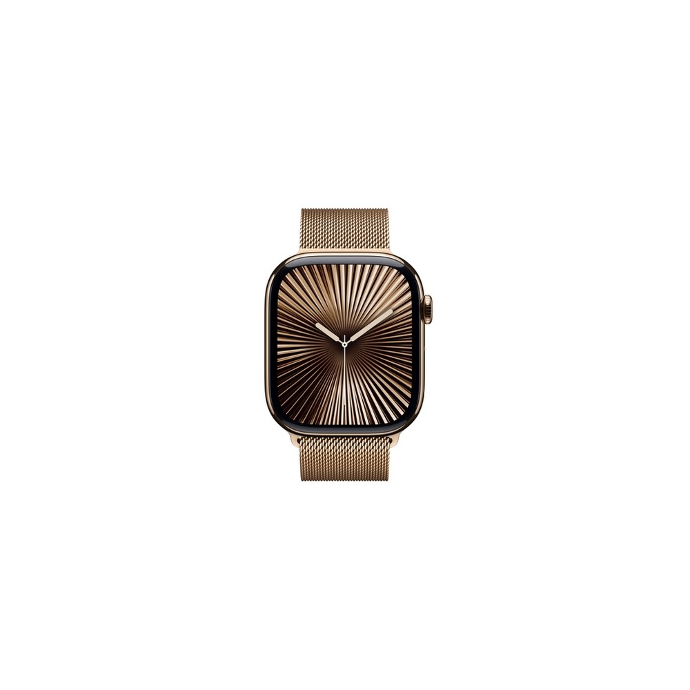APPLE Apple Watch Series 10 GPS + Cellular 46mm Gold Titanium Case With Gold Milanese Loop - M/L