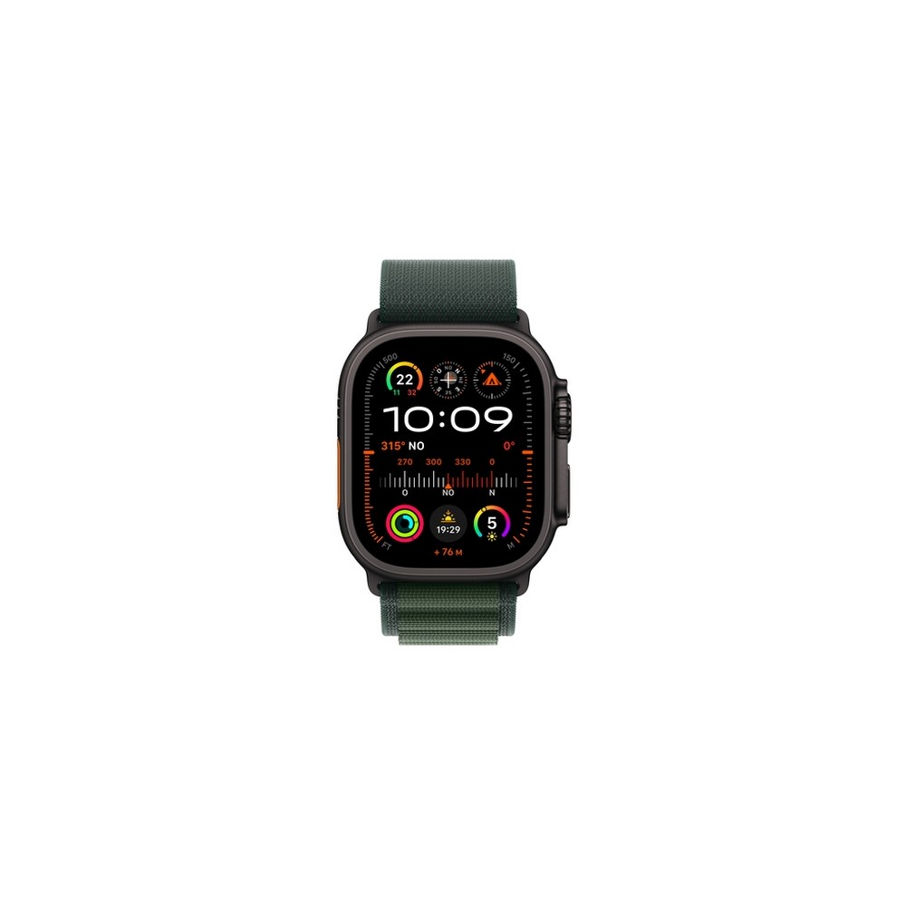 APPLE Apple Watch Ultra 2 GPS + Cellular 49mm Black Titanium Case With Dark Green Alpine Loop - Large