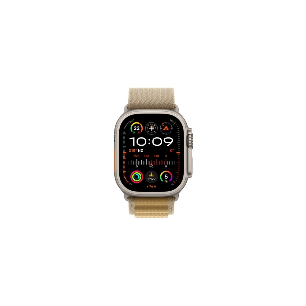APPLE Apple Watch Ultra 2 GPS + Cellular 49mm Natural Titanium Case With Tan Alpine Loop - Small