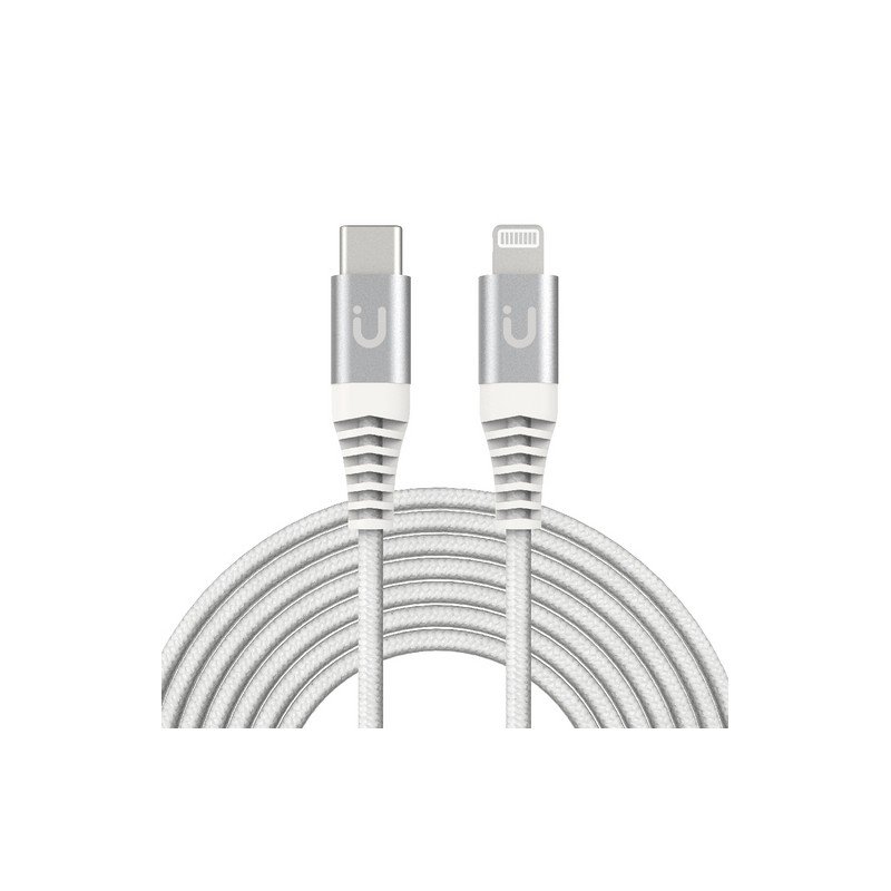 TUNIT Cavo di ricarica nylon intrecciato USB-C / Lightning - 2mt