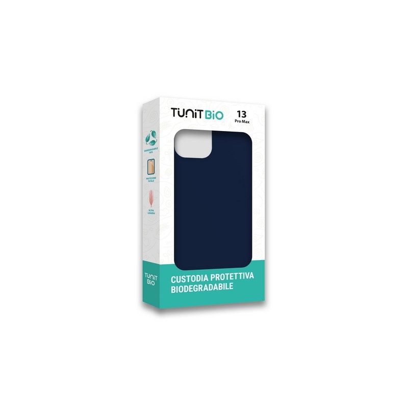 TUNIT BIO Cover Biodegradabile per iPhone 13 Pro Max - Blue Navy