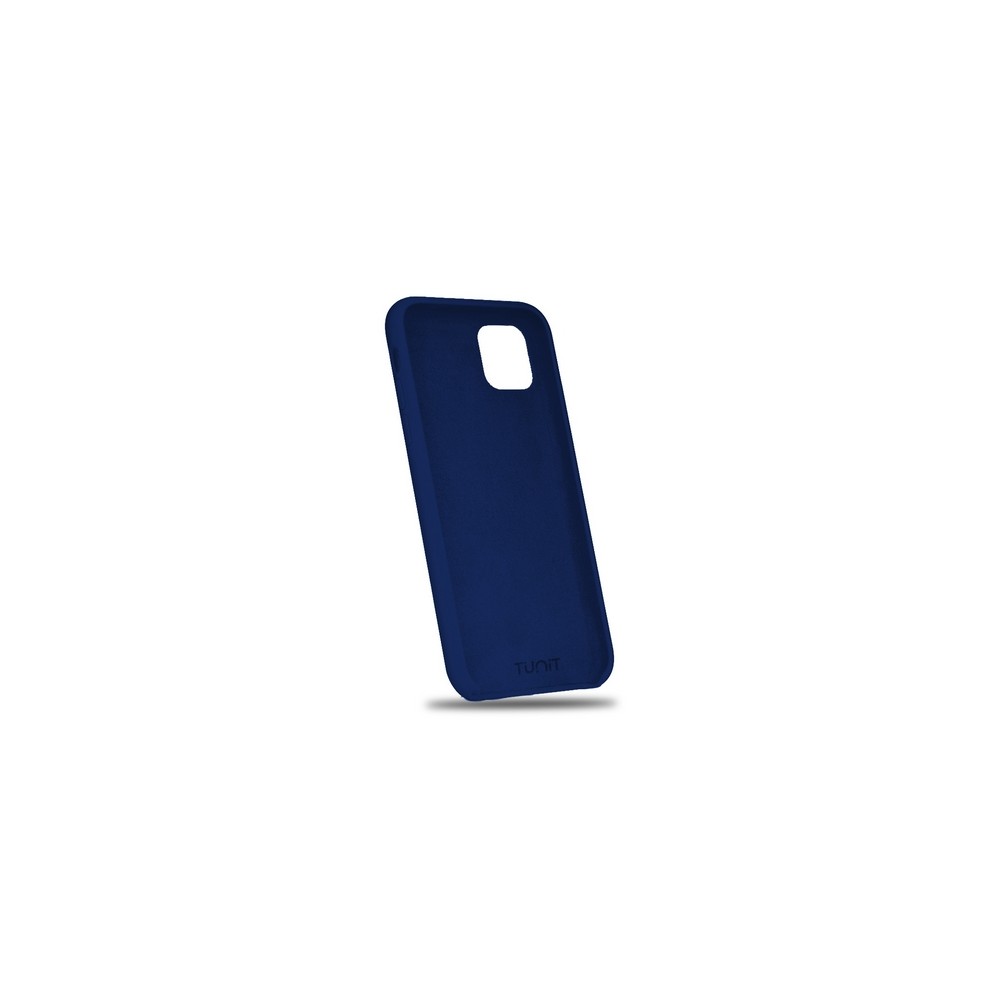 TUNIT Cover In Microfibra E Silicone Per IPhone 12 Mini - Prussian Blue