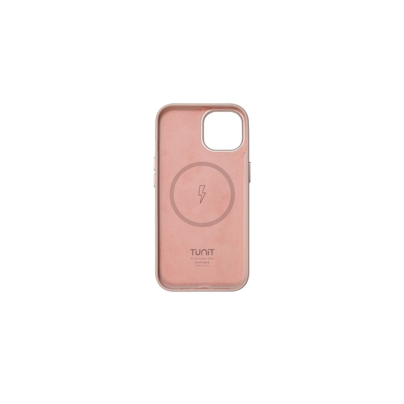 TUNIT CUSTODIA IN PELLE SINTETICA COMPATIBILE CON MAGSAFE PER IPHONE 15 - SAND PINK