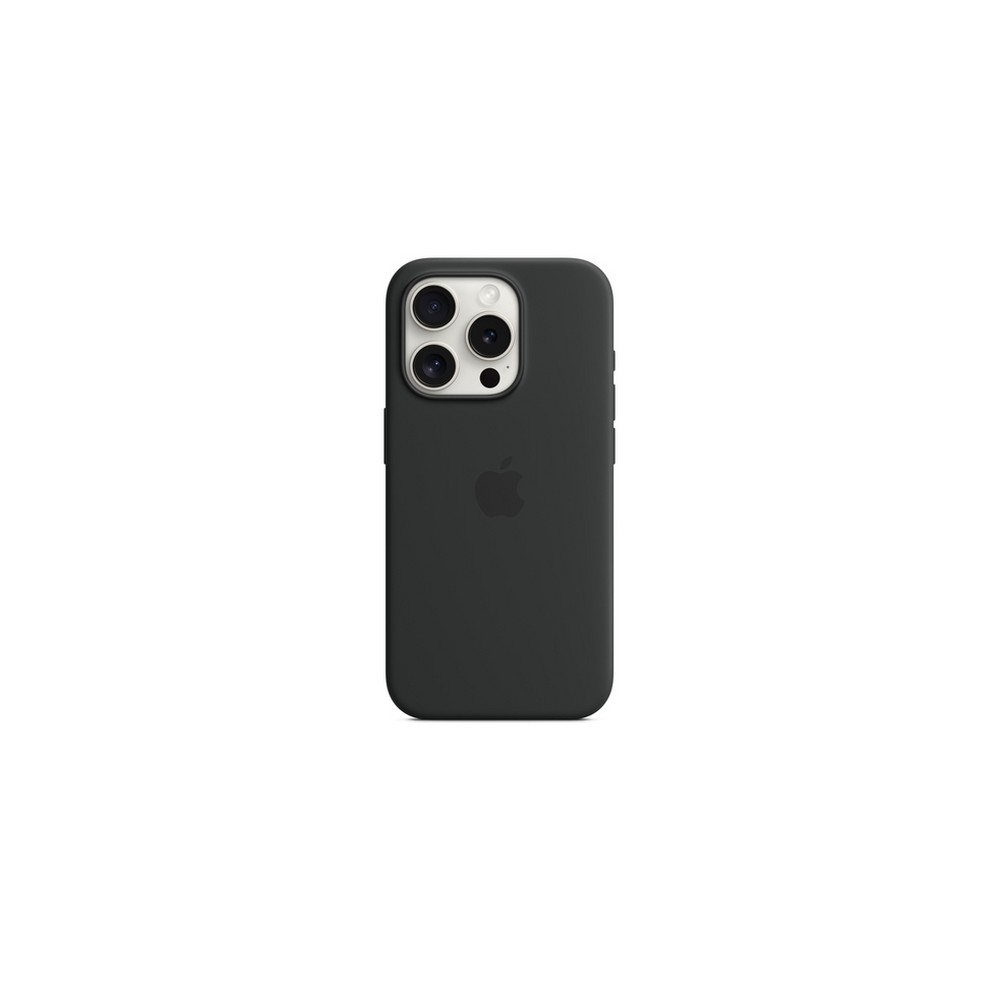 APPLE IPHONE 15 PRO SILICONE CASE WITH MAGSAFE - BLACK