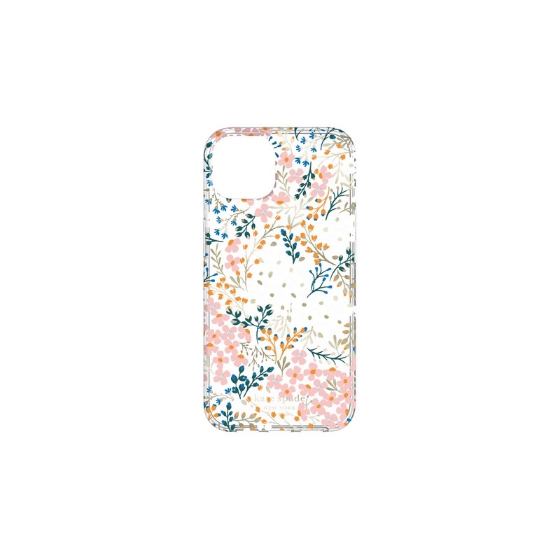 KATE SPADE Kate Spade New York Protective Hardshell Case For IPhone 13 - Multi Floral/Rose/Pacific Green/Clear/Cream With Stones