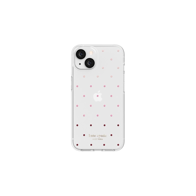 KATE SPADE Kate Spade New York Protective Hardshell Case for iPhone 13 - Pin Dot Ombre/Pink/Clear