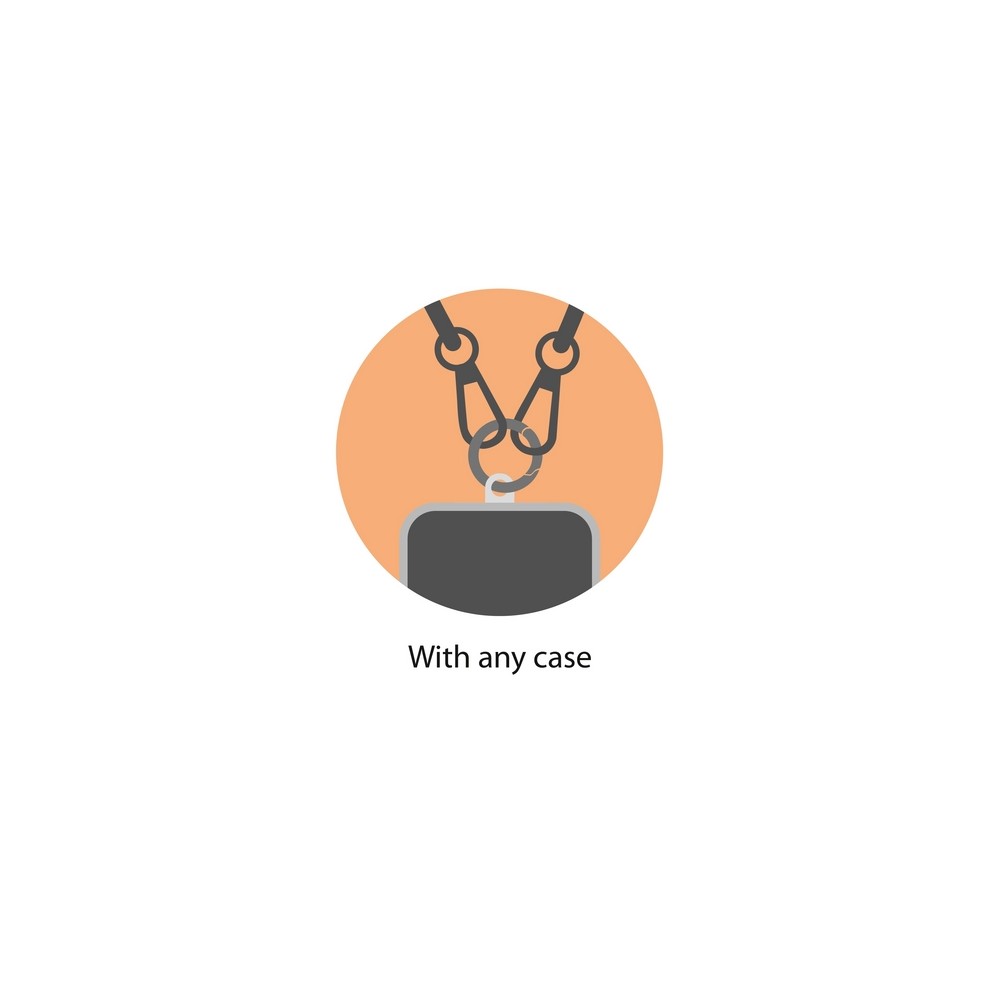 TUNIT PRET-A-PORTER Cordino Per Smartphone - Total Black