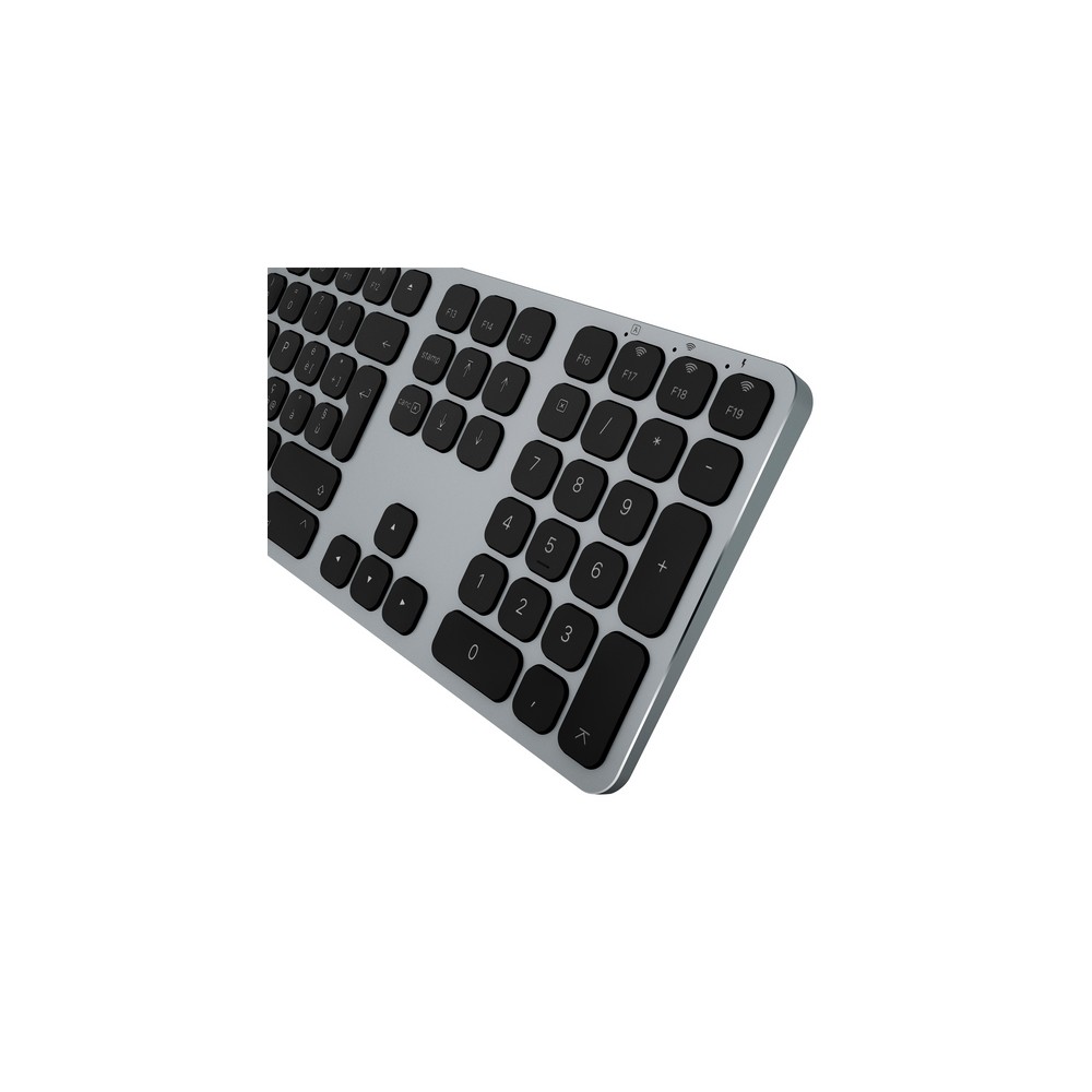 TUNIT Tastiera Wireless In Alluminio Con Tastierino Numerico - Grigio Siderale ITA