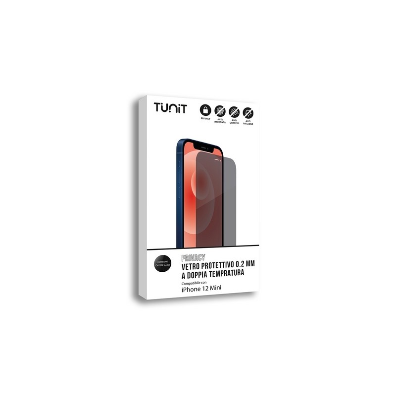 TUNIT Vetro Privacy Antiriflesso per iPhone 12 Mini