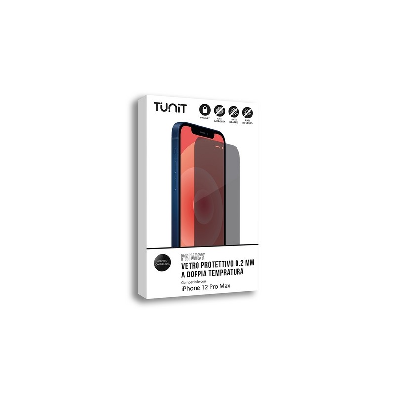 TUNIT Vetro Privacy Antiriflesso per iPhone 12 Pro Max