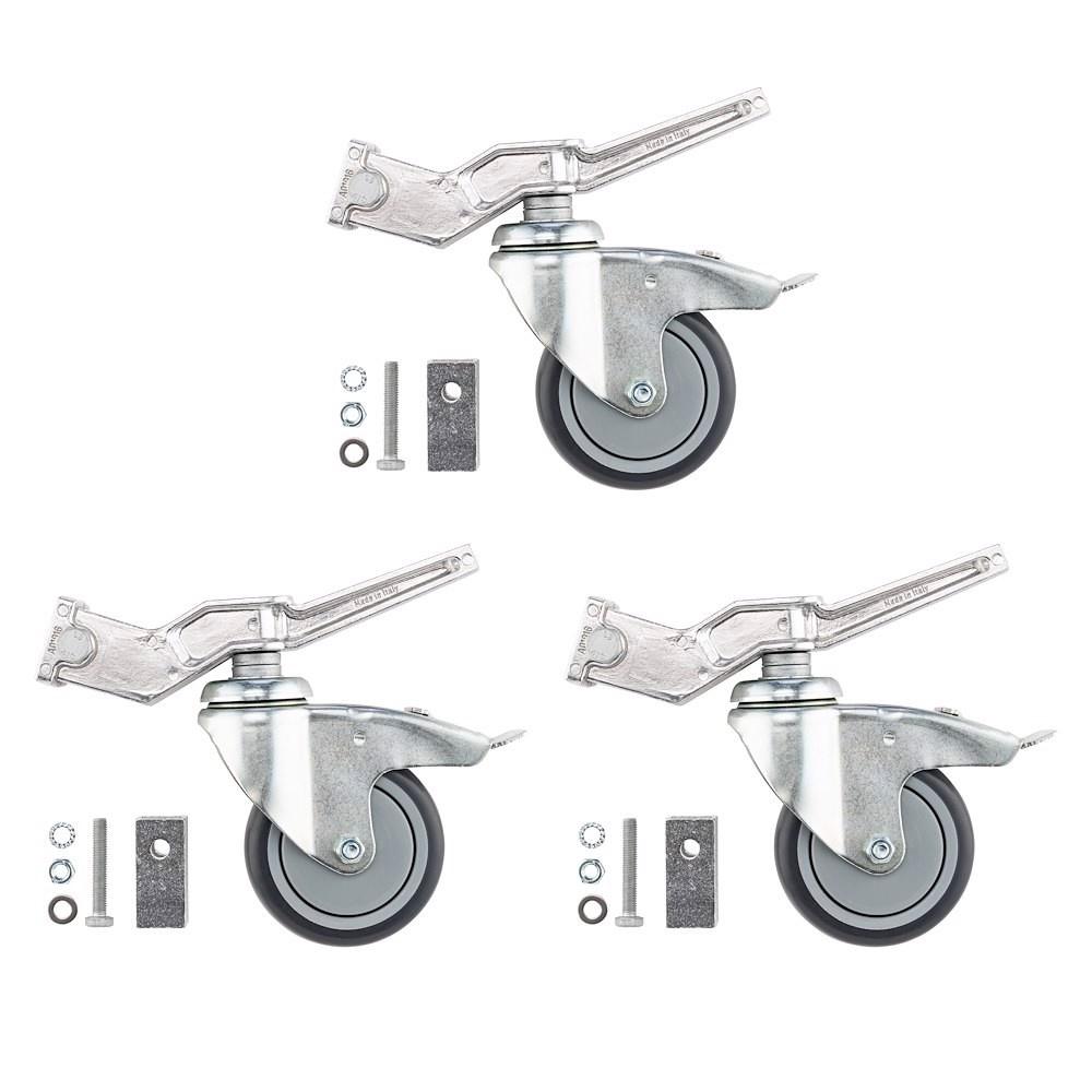 Manfrotto Avenger Set 3 Ruote con Fermo per 20mmx20mm e 25mmx25mm CS