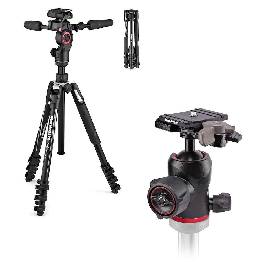 Manfrotto Befree 3-Way Live Advanced VideoTripod Kit Ball Head 494