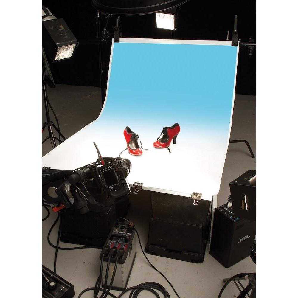 Manfrotto Colorama Colorgrad PVC Background 110 x 170cm White / Aqua