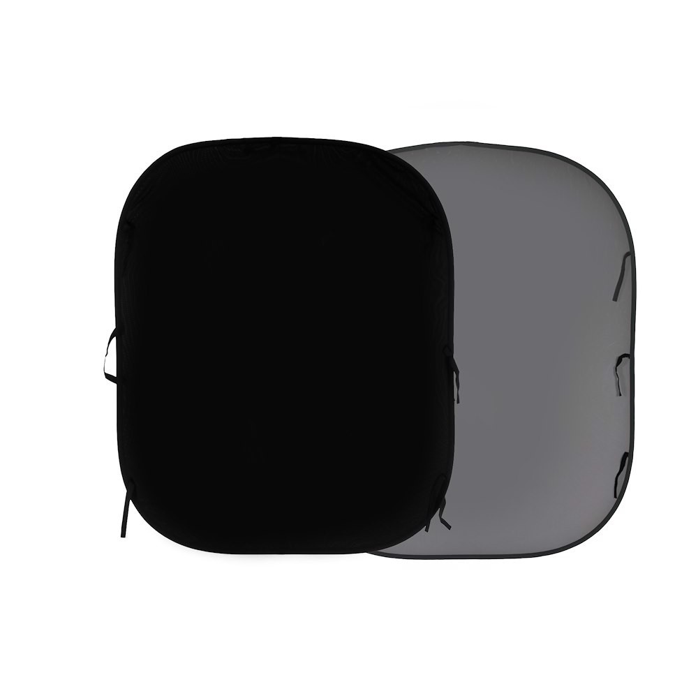 Manfrotto Fondale richiudibile Nero / Grigio medio 1 5 x 1 8m